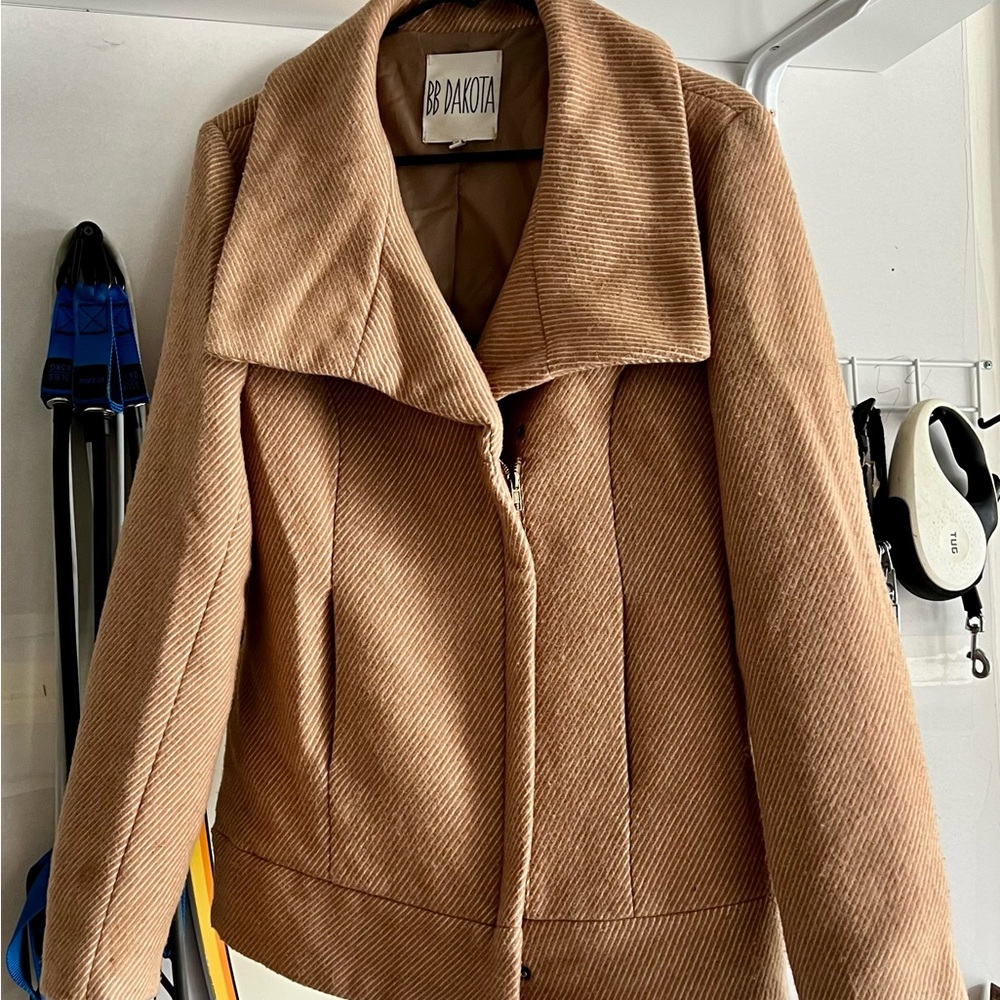 BB Dakota Women's Camel Teddy Jacket